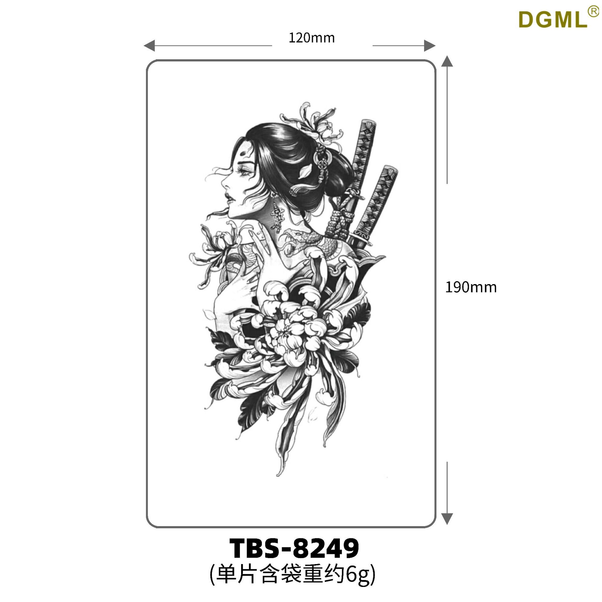 Pegatinas de tattoo se pueden fijar letras flor brazo tatuaje dibujos animados transfronterizo tatuaje pegatinas europeo y americano bronceado completo Volver al por mayor tatuaje