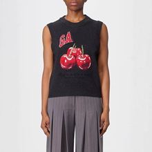 真羊毛！25秋冬新款心形狗仔图案圆领宽松羊毛混纺套头马甲背心女