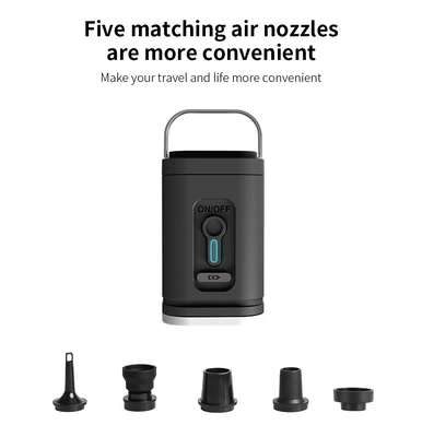 Outdoor Air Pump, Quick Air Pumping, Electric Storage Pump, Inflatable Mattress, Dual-Purpose Pump, Wireless Portable Electric Air Pump (Hava nasosu) - black-with-light-color-box-packaging-1200ma-30w
