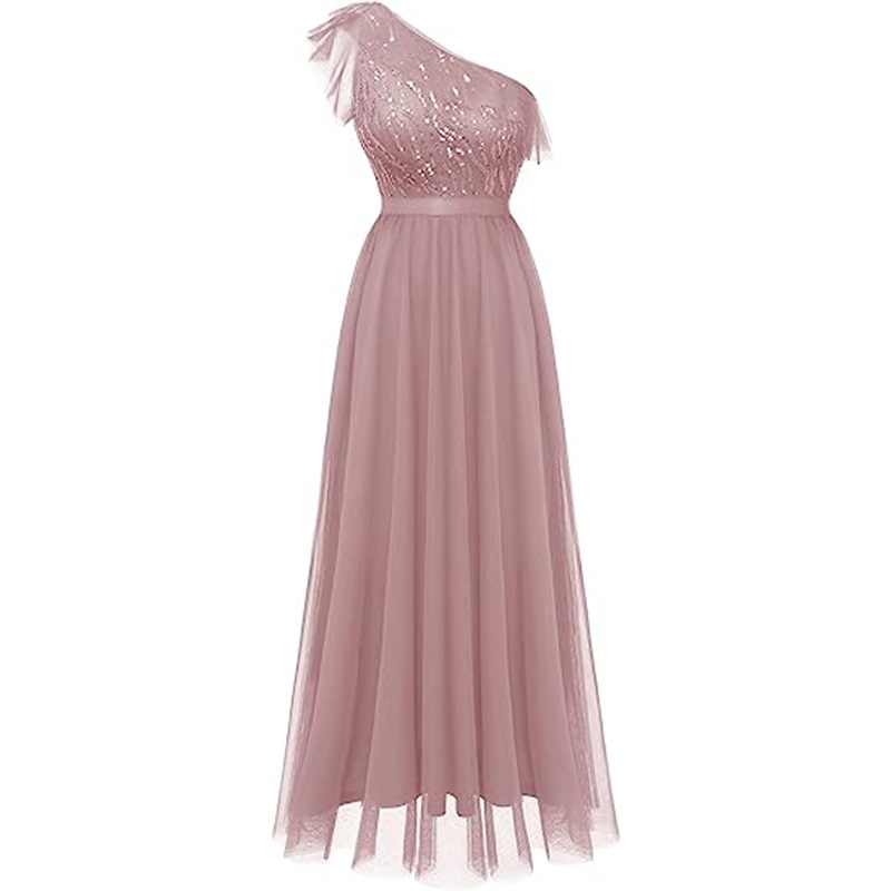 elegant spring long evening dress sleevless