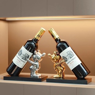 Red Wine Rack Home Decoration Violent Bear Creative High-End Living Room Entrance Dining Side Wine Cabinet Grape