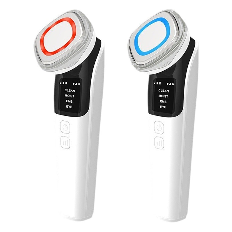 Dispositivo de belleza transfronterizo facial de luz de color limpia máquina de masaje de elevación EMS micro corriente fotón rejuvenecimiento introductor facial