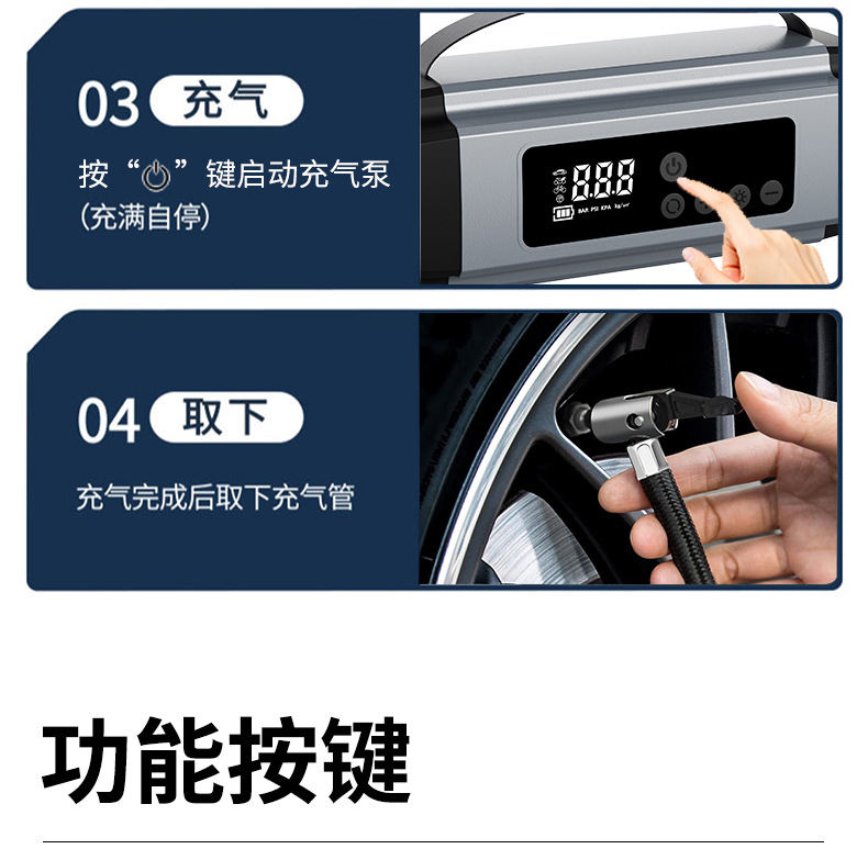 Car-Mounted Inflatable Air Pump and Power Bank for Emergency Use, Multifunctional Battery Booster for Train Trips, Outdoor Emergency Power Bank