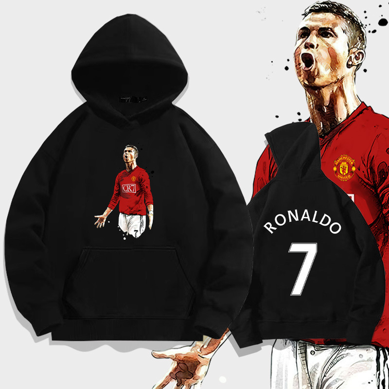 35090C Russell 7 + hooded fleece-lined sweater men's and women's same youth fashion brand loose off-shoulder long sleeve top 35090C Russell 7 + hooded fleece-lined sweater men's and women's same youth fashion brand loose off-shoulder long sleeve top