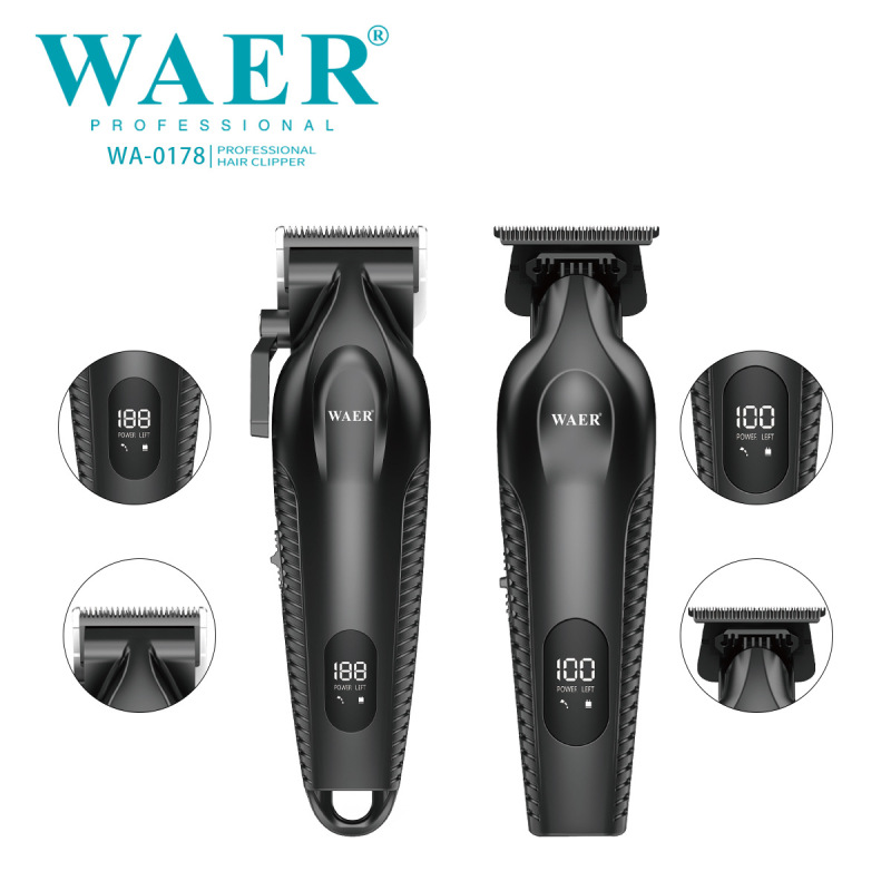 WAER新款专业跨境理发师理发器电推剪电推子油头雕刻剪发廊理发器|undefined