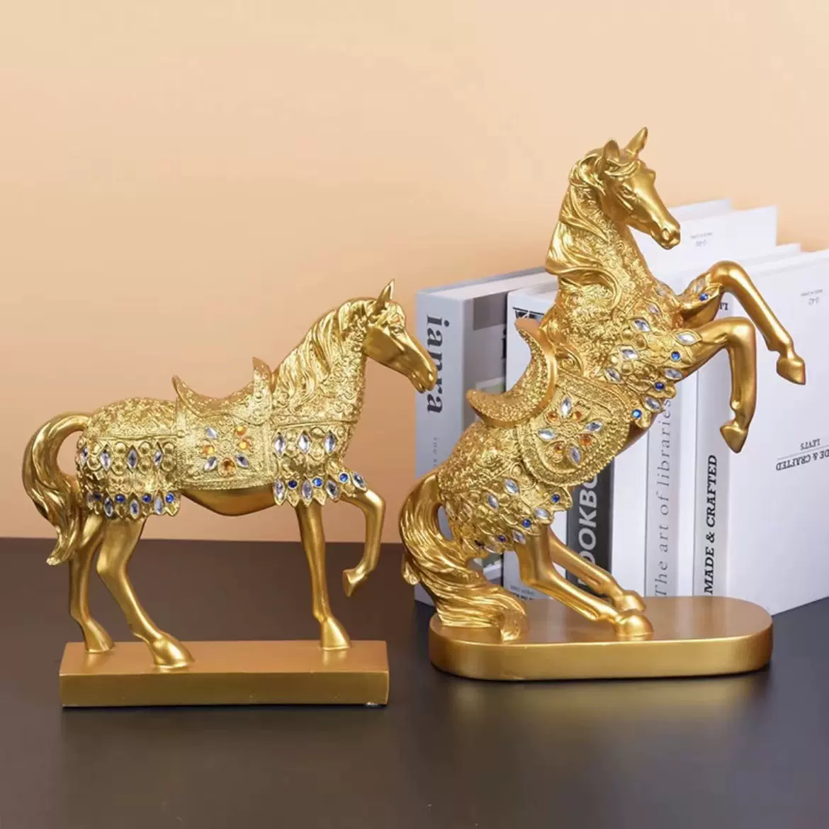 新中式办公室办公桌摆件马客厅电视柜桌面小装饰品艺术玄关家居