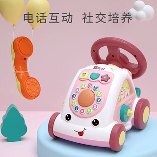 宝宝仿真电话机益智早教多功能音乐卡通小车电话车儿童玩具1-3岁