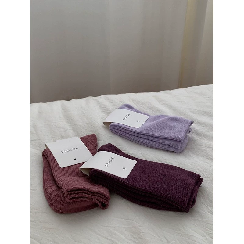 [Специальное предложение, без возможности возврата] Носки Yuanpai, 18 цветов в наличии, универсальные носки средней длины из чистого хлопка w0038