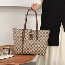 2026新款老花托特包大容量高级感单肩包气质通勤女包tote bag 包
