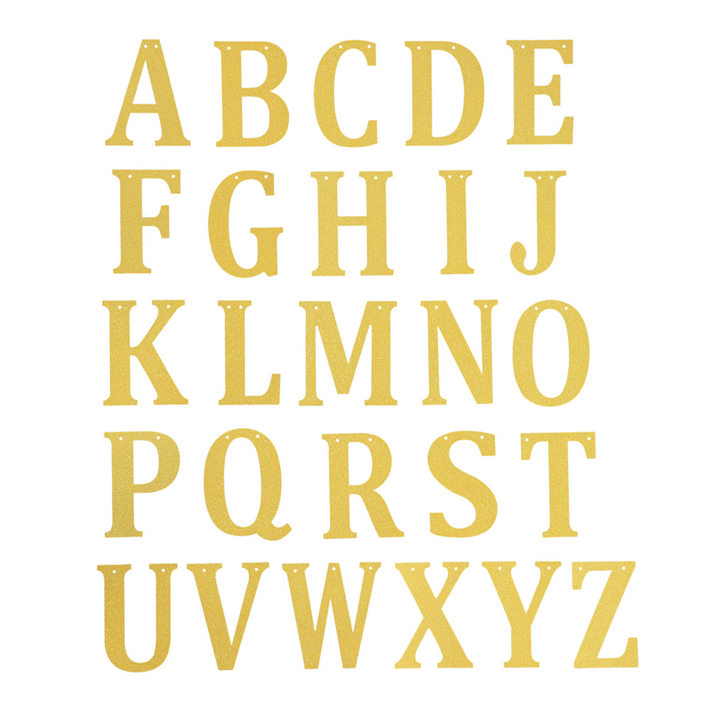 26字母金色
