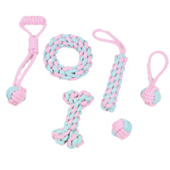New Pet Toys Hot Selling Cross-border Dog Chewing Rope Set with Durable Cotton Rope for Dogs, Wholesaling Pet Supplies
