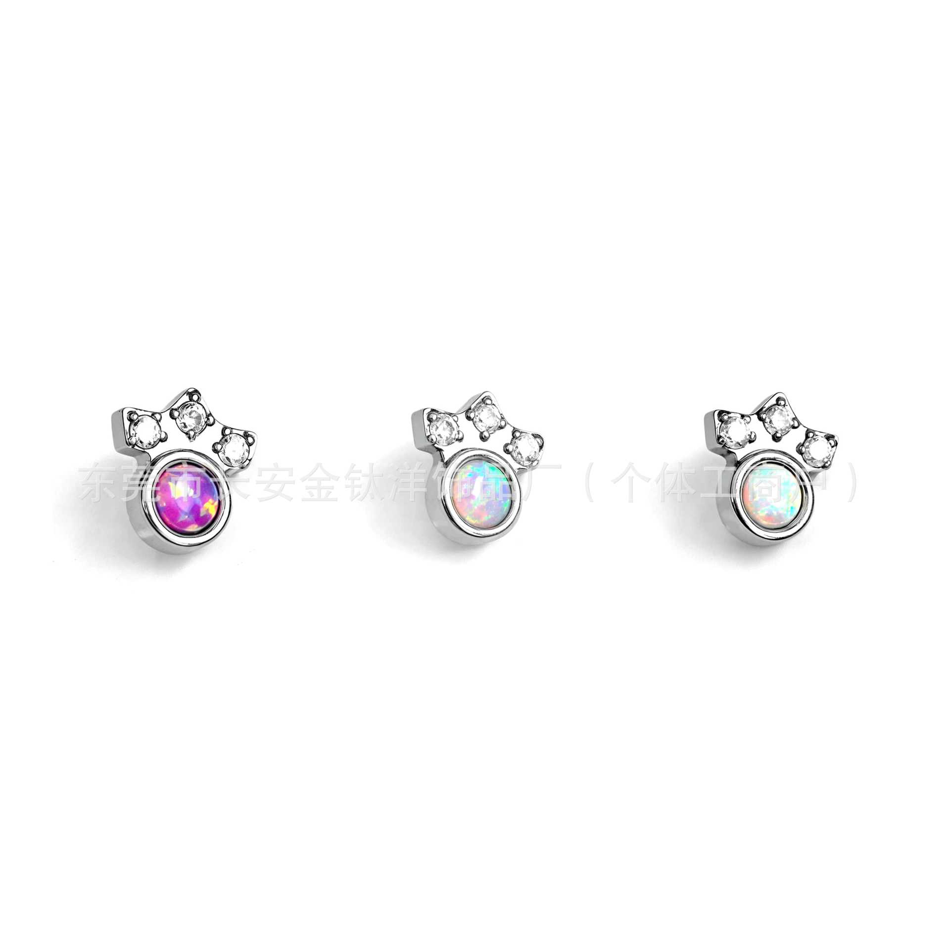 Pointed titanium steel lip stud product view