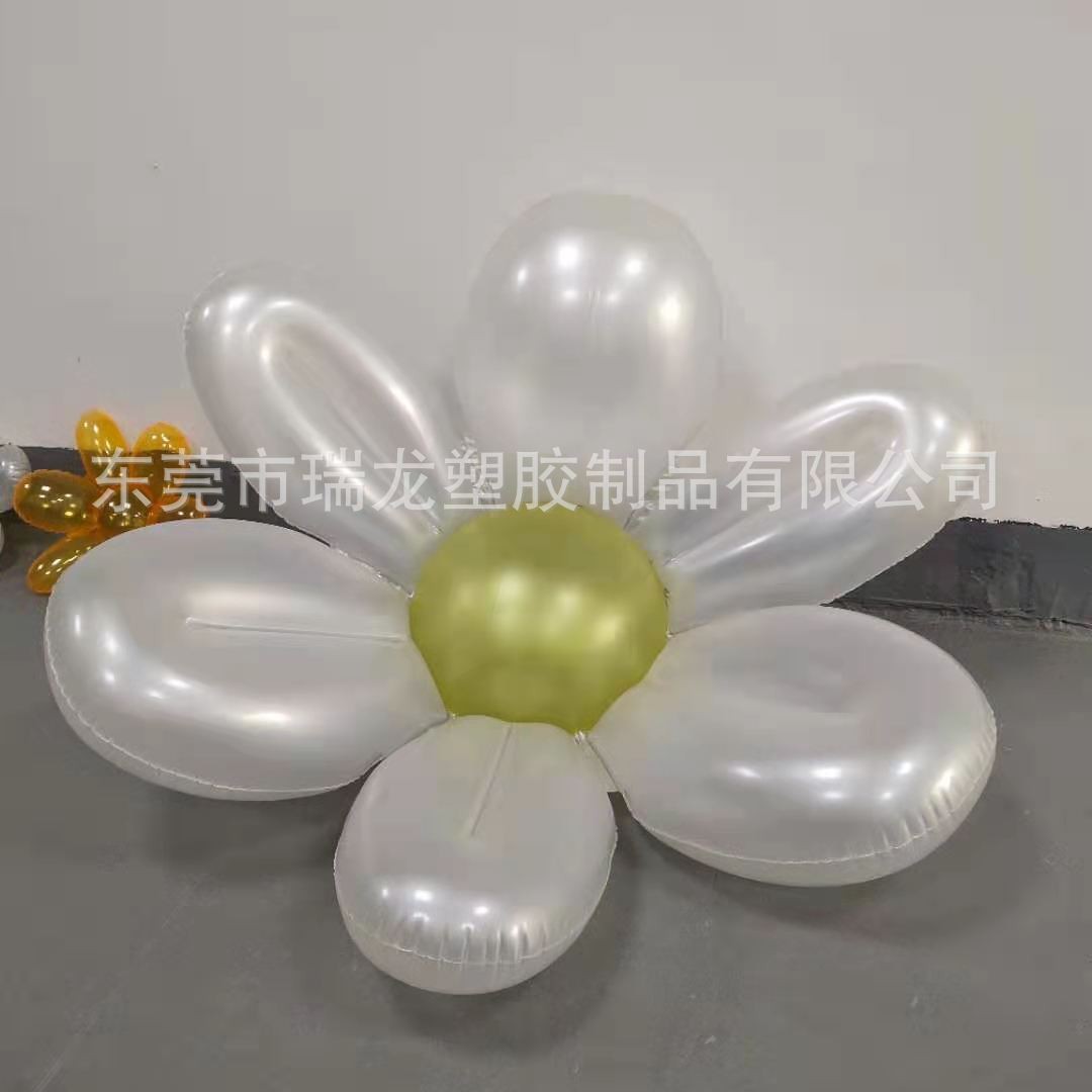 充气小雏菊花朵模型橱窗装饰美陈pvc flower replica网红花朵气模