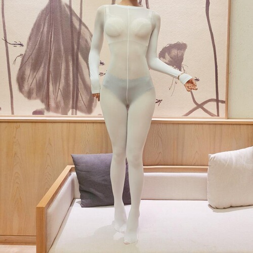 Tall plus size velvet transvestite jumpsuit tights women's big man men's stockings