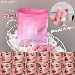 MAGIC CASA12色唇颊两用口红套装胶囊口红持久不沾杯迷你哑光唇膏