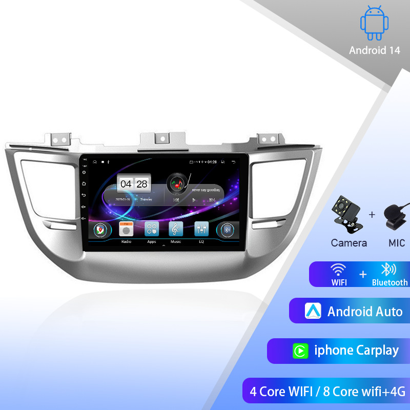 Suitable for 14-18 Hyundai Tucson Android Large Screen Central Control Navigation Stereo Gps Reversing Image