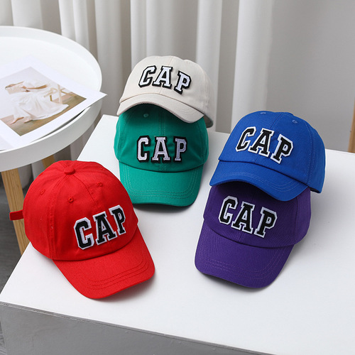 Children's Spring and Summer New Sun Hat for Boys and Girls, Embroidered Alphabet Hat, Korean and Japanese Casual Matchable Baseball Cap M558