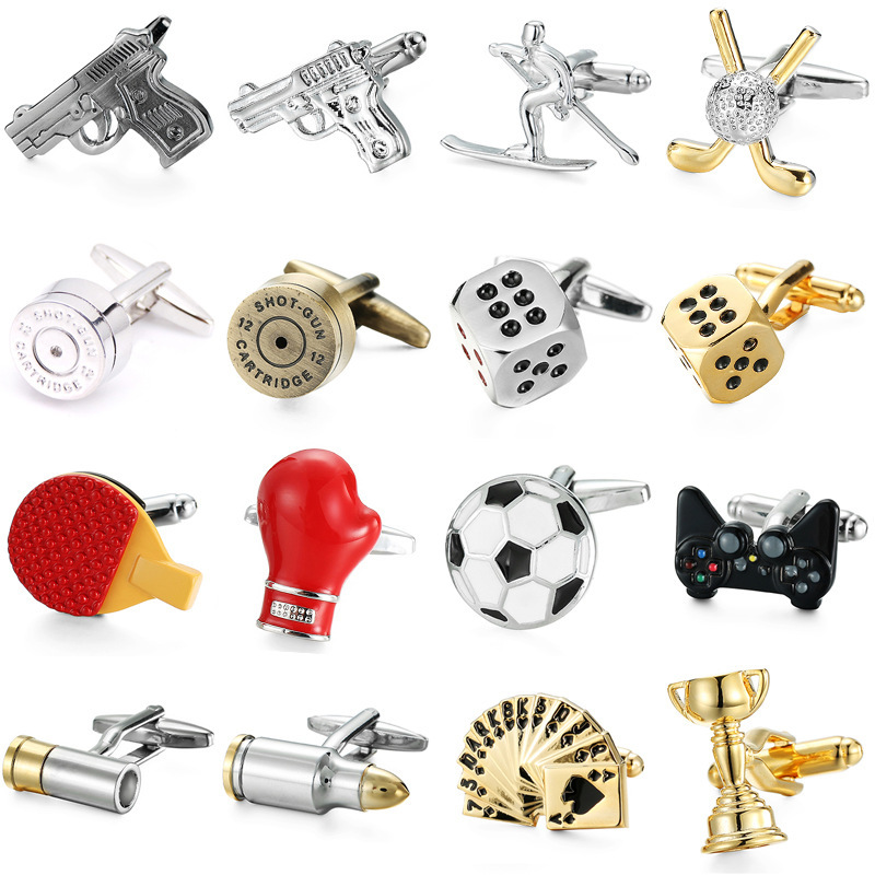 Frame Cute French Cufflinks High-grade Copper Material Button Boxing Gloves Dice Gamepad Cufflinks Sports Cufflinks