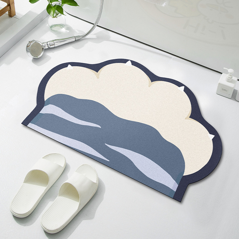 卡通異形衛生間浴室入戶門口地墊吸水易干防滑腳墊硅藻泥軟墊門墊