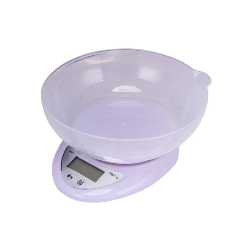 T with a bowl of home kitchen scale high accuracy baking