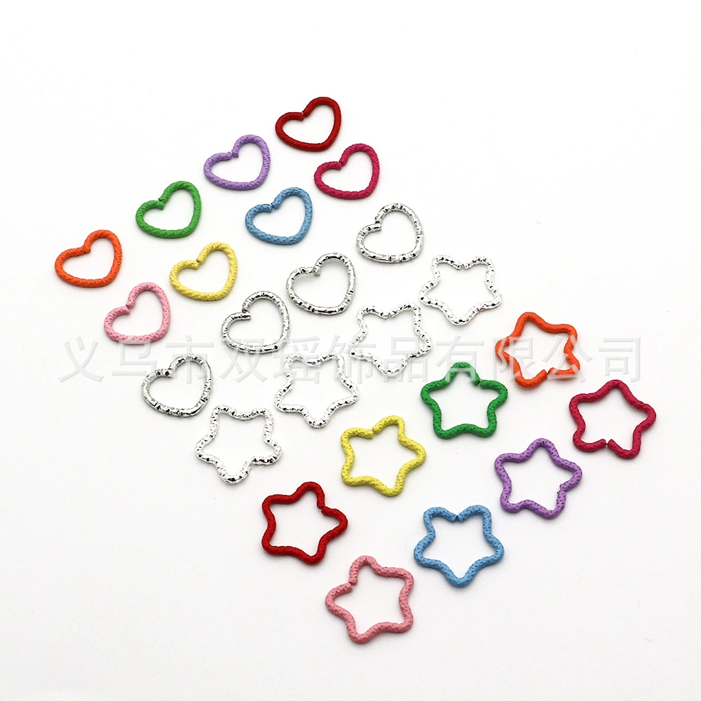 Diy ювелирные изделия с тиснением для ключей венок для тиснения пентаграммы любви цветные аксессуары соединительные кольца