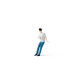 Cross-Border 1:64 simulation leaning boy micro doll three-dimensional mini villains sand table scene character matching decoration