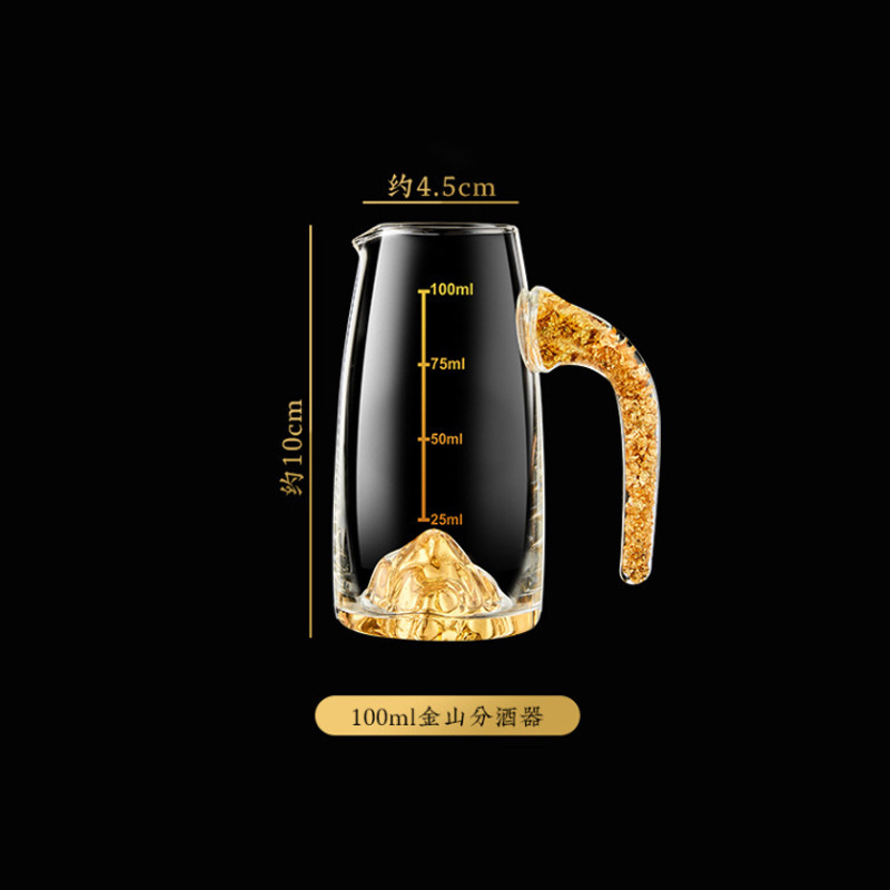 Vidrio de 100ml botella de licor con calibración de cantidad doméstica botella de licor de vino tinto pequeña botella de vinos de licor separador de licor