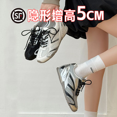 レトロニッチレーシングシューズ新しいインナー高さの道徳トレーニングシューズ女性のファッション暴走メッシュ通気性カジュアルスポーツシューズ