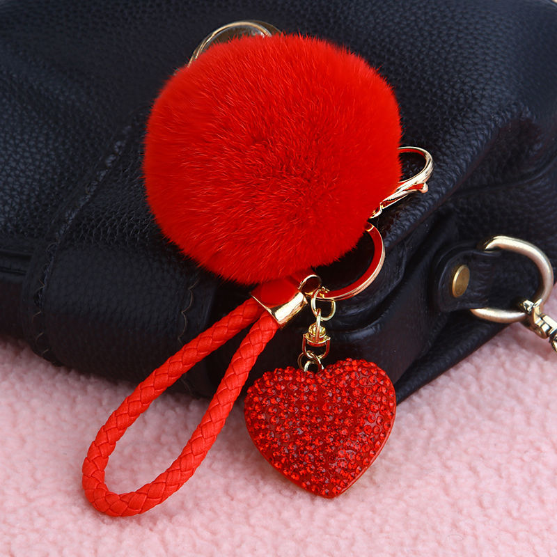 50g Weight Bag Pendant, Keychain Classification 1 Piece Quantity Holiday, Outdoor Occasion Metal Material Heart Shape Pattern Women's Gender Sweet, Simple Style Style Sweet Simple Style Heart Shape Metal Women's Bag Pendant Keychain 22