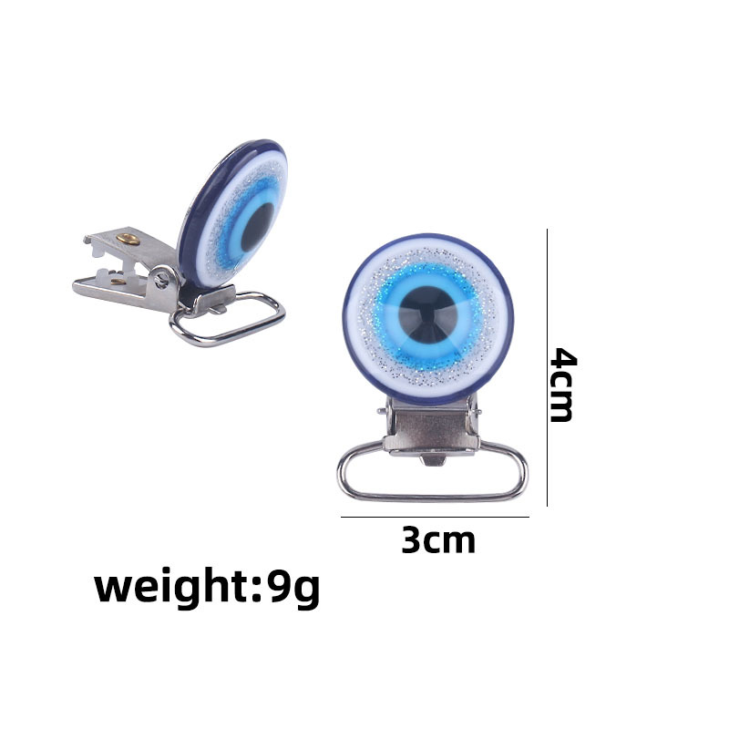 Suministros de bebé nuevo zafiro azul ojos DIY chupete clip bebé chupete cadena clip chupete anti-gota cadena Accesorios