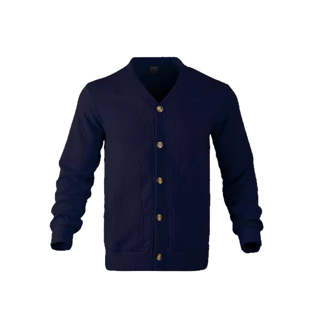 Nuevo año TEMU Amazon nueva tendencia de moda europea y americana para hombres jacquard corbata de punto chaqueta delgada