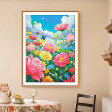 十字绣厂家抖音快手小红书一件代发2025新款线绣客厅刺绣玫瑰花卉