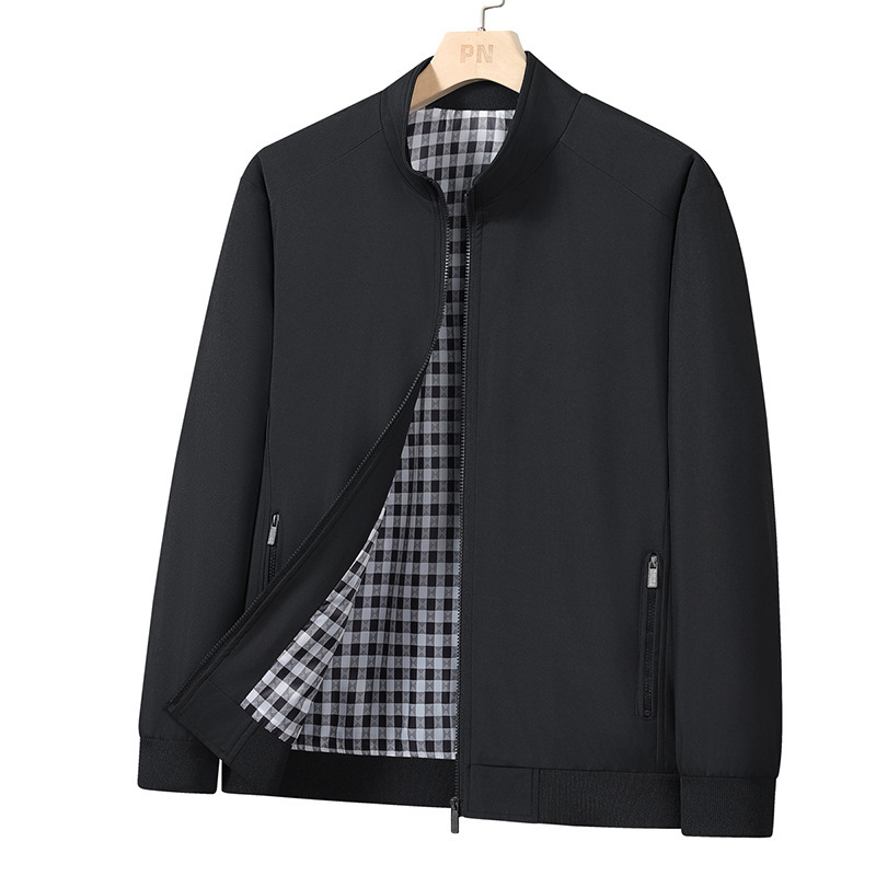 Cross-border M-8XL Plus Size Plus Size Men's Splicing Collar Casual Jacket Autumn All-match Fashionable Loose Jacket