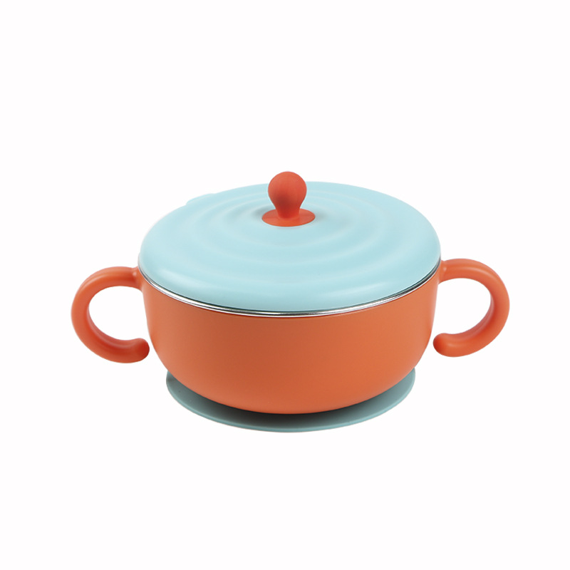 宝宝不锈钢饭碗辅食碗食品婴儿研磨碗儿童餐具套装吸盘碗喂养定制