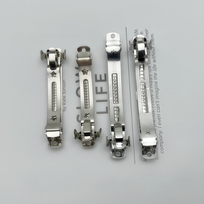Versión coreana del clip de resorte impreso de dos piezas de tres piezas, clip automático, clip inferior, clip grueso, suministro directo de fábrica de accesorios de joyería de bricolaje