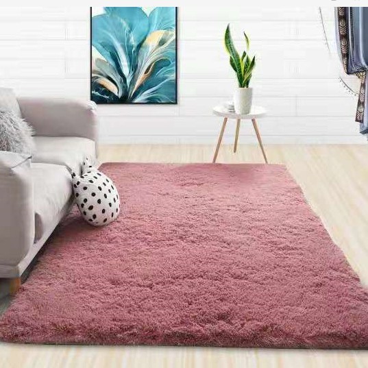 Alfombra de lana de seda transfronteriza Alfombra de sala de estar de pelo largo, resistente a la suciedad y fácil de cuidar, alfombrilla antideslizante para uso doméstico