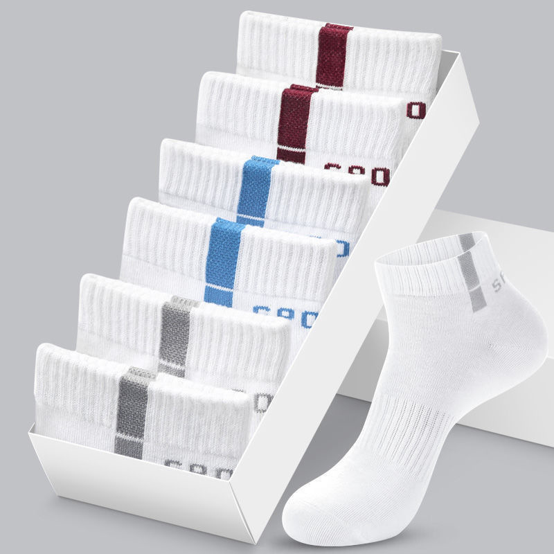 Zhuji men's summer thin low-cut short socks, odor-resistant, sweat-absorbent, breathable sports mid-calf socks, wholesale from manufacturer Zhuji men's summer thin low-cut short socks, odor-resistant, sweat-absorbent, breathable sports mid-calf socks, wholesale from manufacturer