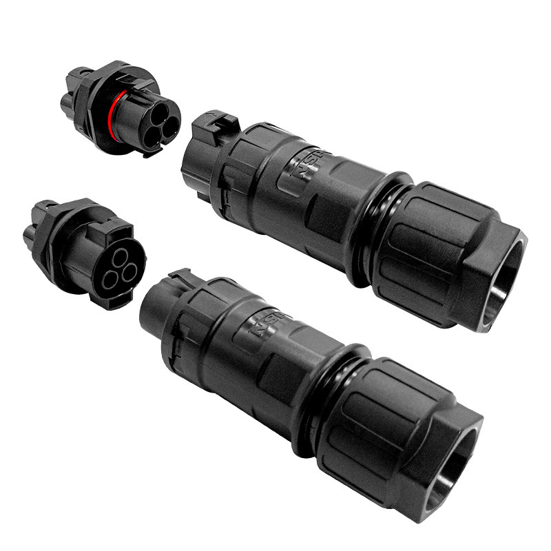 AC Panel Connector 3-core Cable Connector AC500V Waterproof IP68 High Current 50a AC Docking Plug