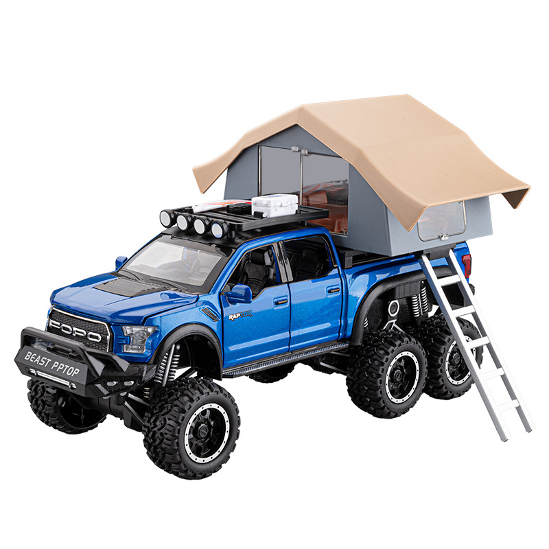 1 / 24 Furt Raptor RV modelo de carro de aleación desmontable cabina de observación juguetes para niños venta caliente transfronteriza