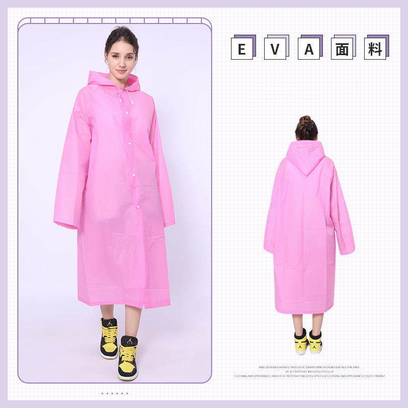 in stock supply non-disposable eva outdoor travel raincoat unisex hooded one-body raincoat full body poncho