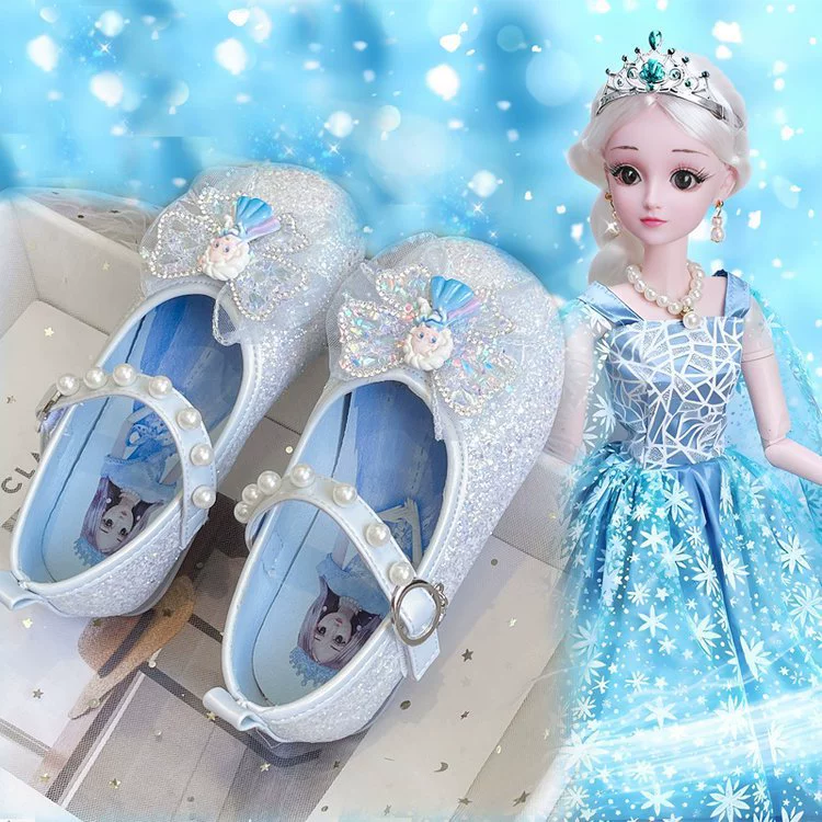 Хрустальные туфли для девочек Принцесса Айша обувь со стразами весной и осенью новые детские маленькие кожаные туфли на мягкой подошве для девочек