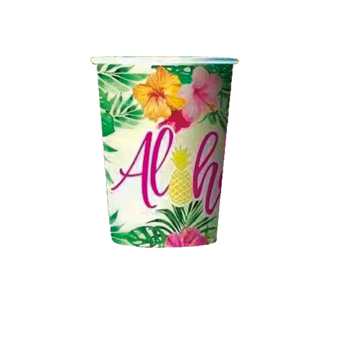 Verano tema hawaiano flamenco piña fiesta vajilla desechable bandeja de papel taza de papel bandera suministros de mantel
