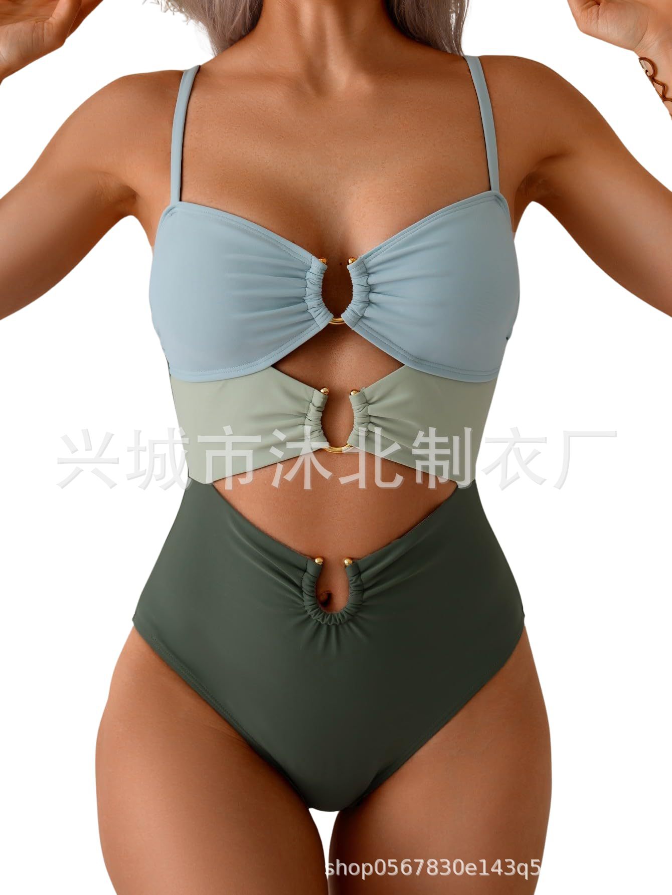 Amazon Europa y los Estados Unidos trajes de baño unidos tipo buckle bikini trajes de baño sexy trajes de baño huecos