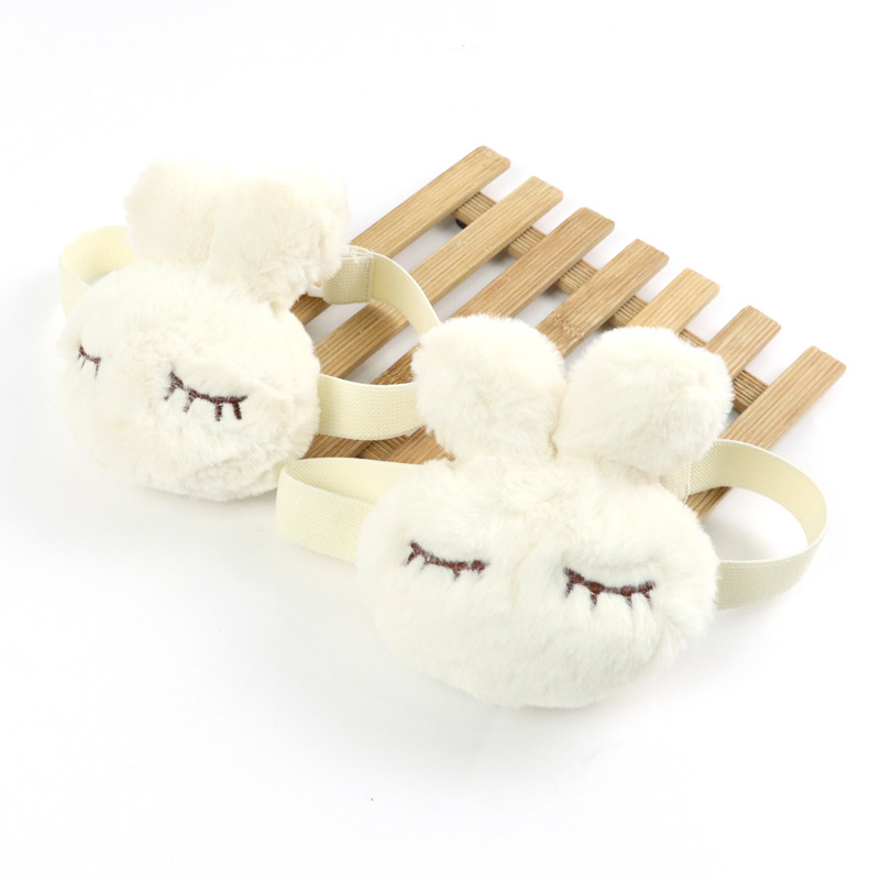 Close eyes rabbit white