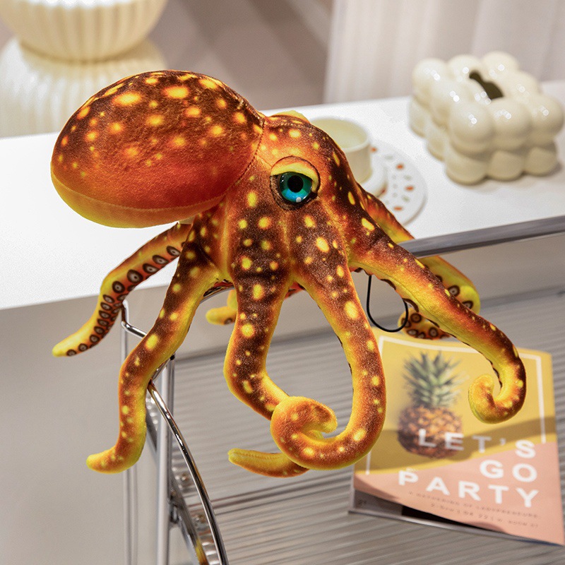 Simulación transfronteriza pulpo octopatas muñecas juguetes de peluche almohada animales marinos calamar muñeca regalo mujer