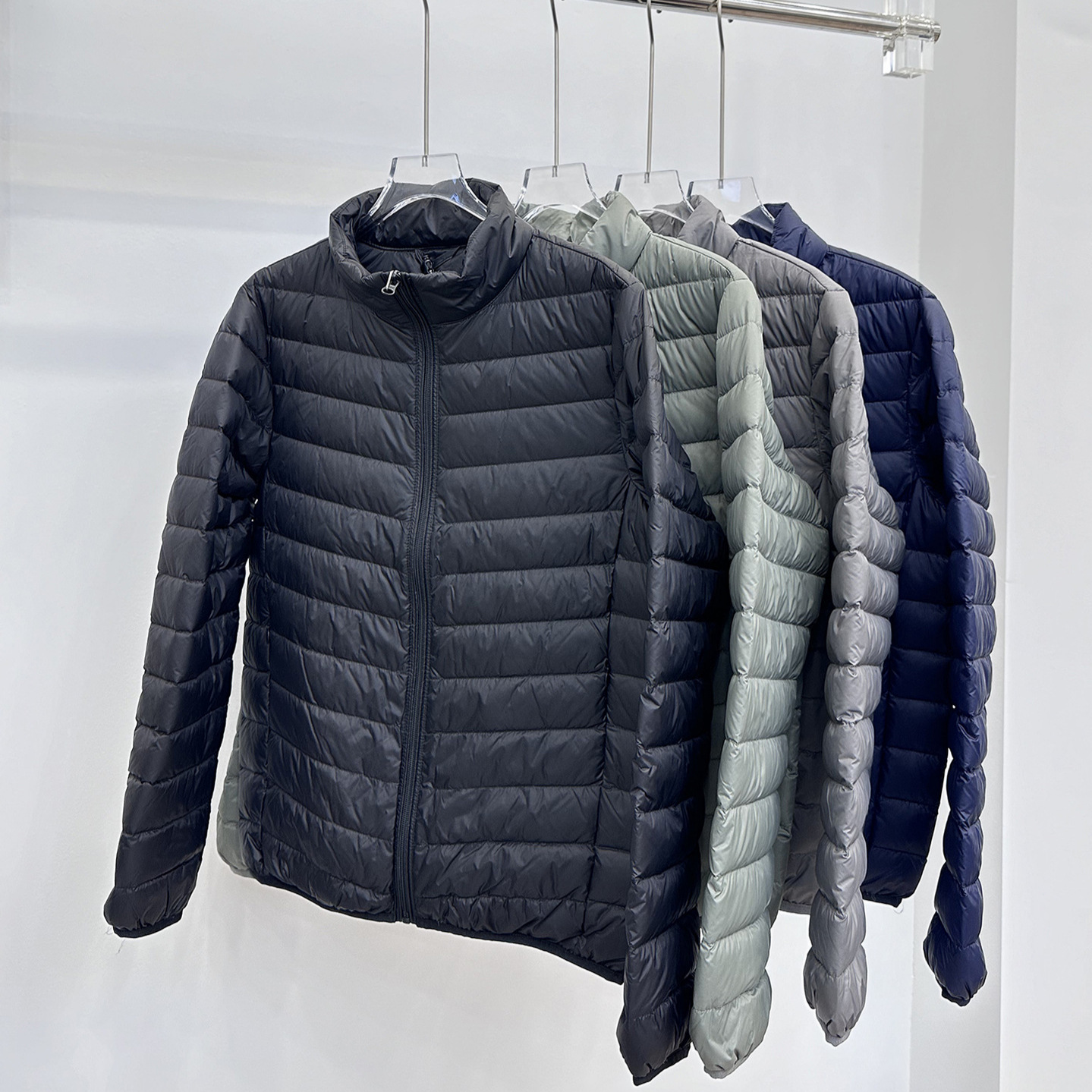 Lightweight down Jacket Men's 2025 Autumn and Winter Outdoor Stand-Up Collar Warm 90 Duck down Rib Short down Jacket Winter Wear