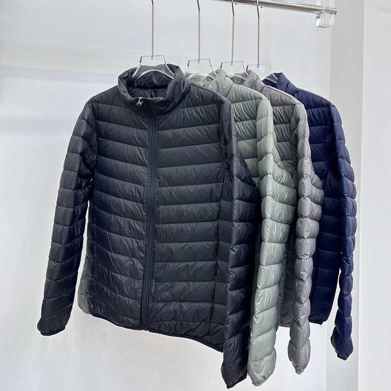 Lightweight down Jacket Men's 2025 Autumn and Winter Outdoor Stand-Up Collar Warm 90 Duck down Rib Short down Jacket Winter Wear