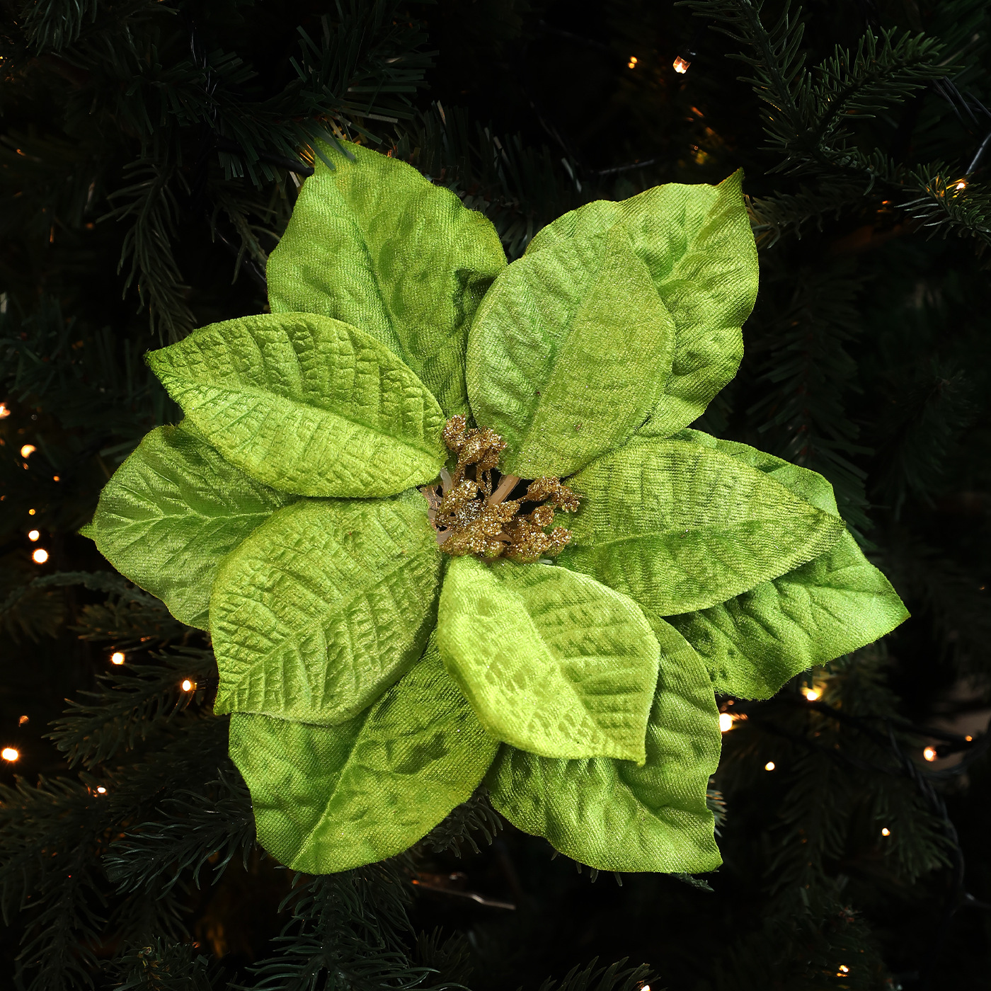 Nuevo polvo de oro imitación de tela de terciopelo flores de navidad árbol de navidad coronas de vinas decoración de boda colgante al por mayor