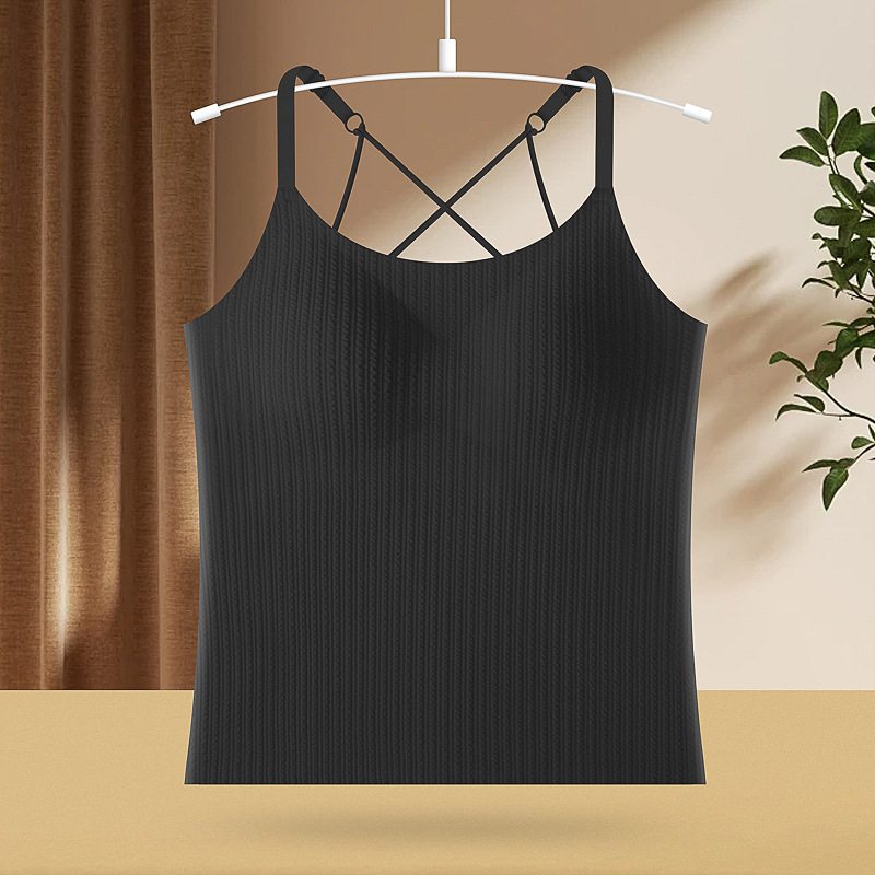 Eslinga larga con espalda hermosa para mujer, almohadilla para el pecho, junta, sin anillo de acero, ropa interior y exterior, camisola sin costuras para mujer