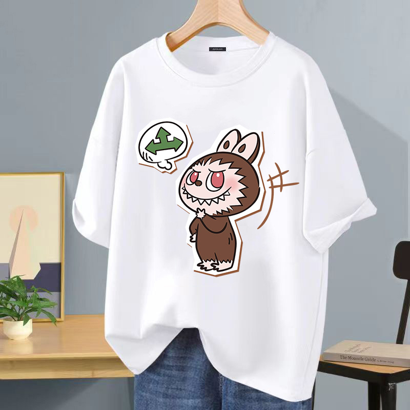 2026 helado seda camiseta impresa de manga corta logotipo grande ropa de trabajo DIY ropa de trabajo impresa de cuello redondo camiseta